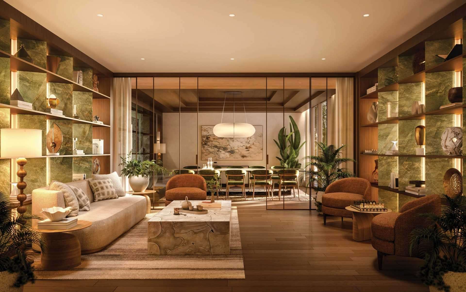 Boardroom and library at THE WELL Coconut Grove, developer rendering