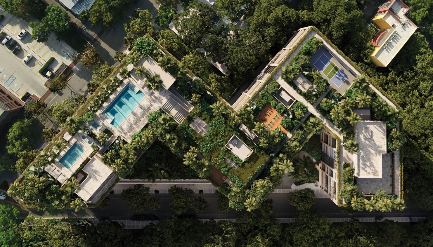 THE WELL Coconut Grove aerial view